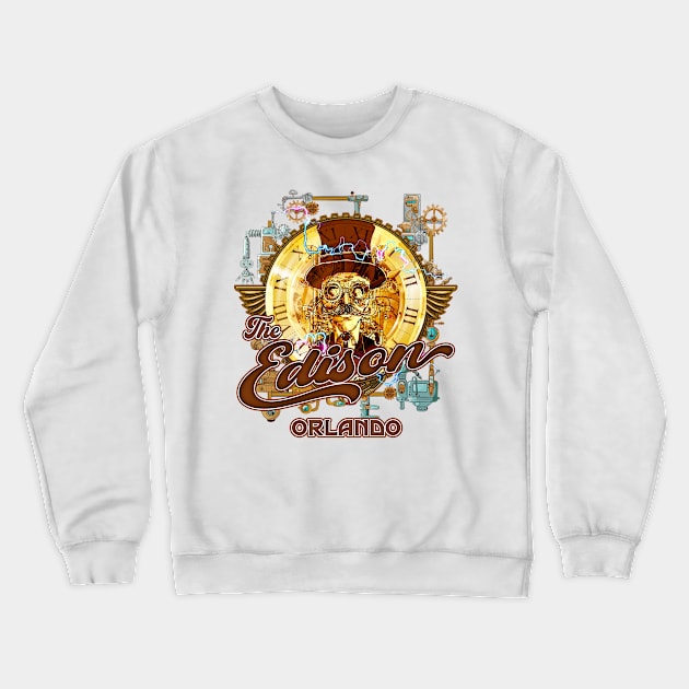 The Edison Bar and Restaurant at the springs in downtown Orlando Crewneck Sweatshirt by Joaddo